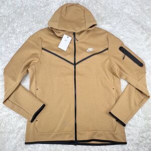 Nike Sportswear Tech Fleece Full Zip Hoodie Elemental Gold CU4489-722 Men's 2XL